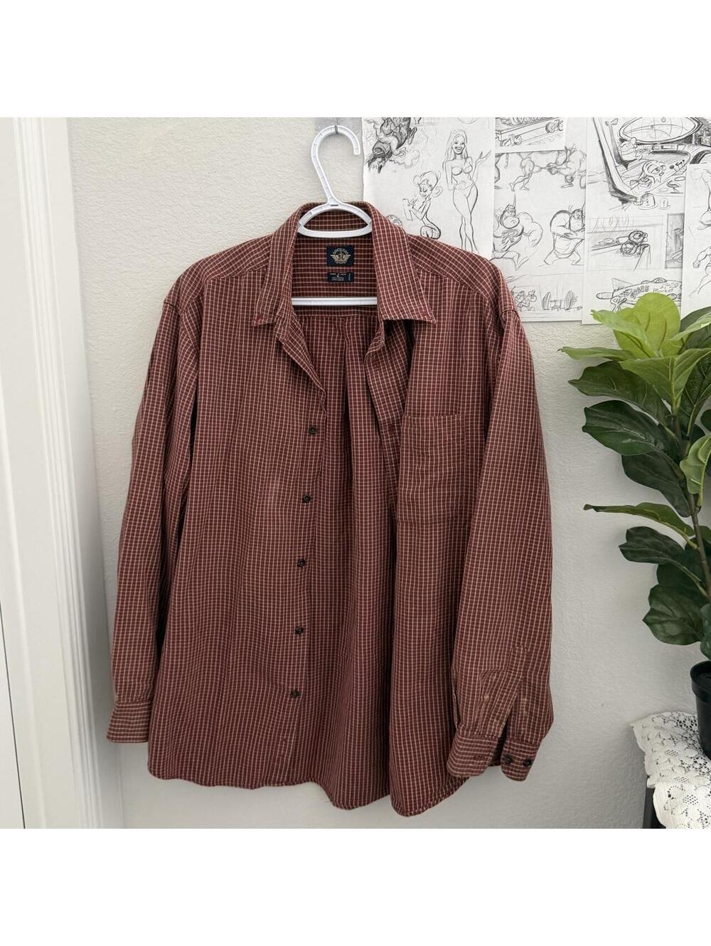 Dockers 100% cotton checkered cotton button-up shirt